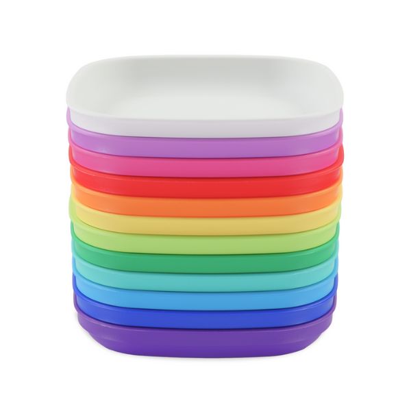 Re-Play | Flat Plate 19cm - 12 Pack Rainbow Set