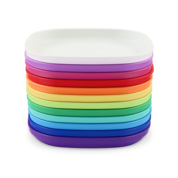 Re-Play | Large Flat Plate - 12 Pack Rainbow Set