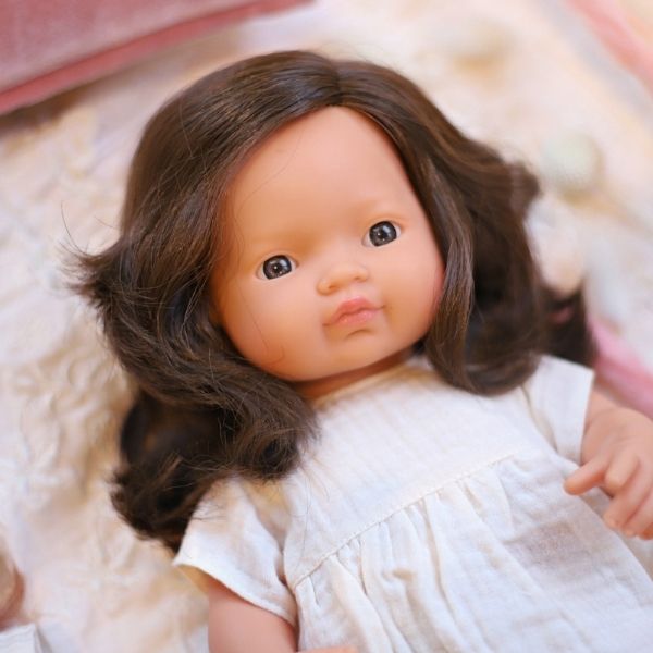 Miniland | 38cm Anatomically Correct Brunette Doll - Boxed