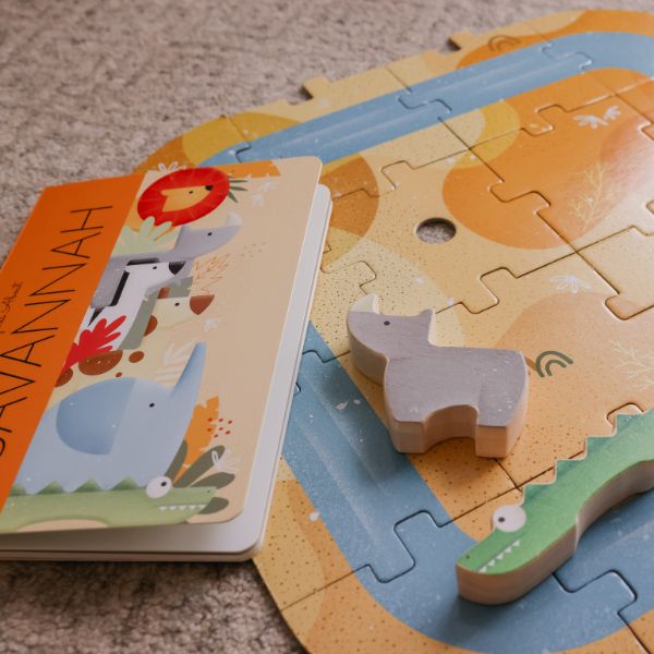 Sassi |  Puzzle Book & Wooden Toy Set (40pcs)