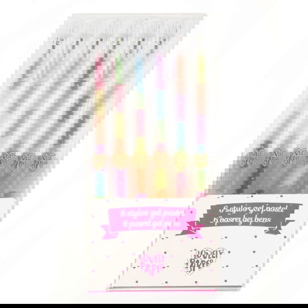Djeco | 6 Pastel Rainbow Gel Pens - Alex and Moo
