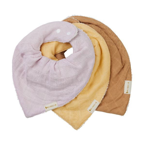 Fabelab | Organic Bandana Bibs - 3 Pack - Alex and Moo