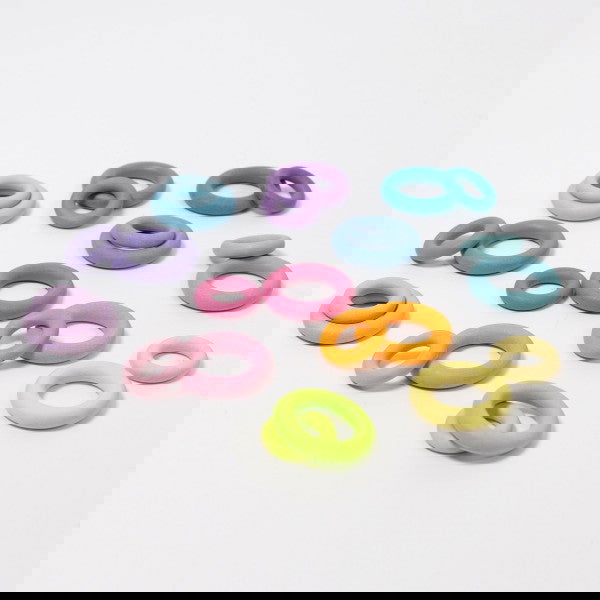 Grimm's | Building Rings - Pastel - Alex and Moo