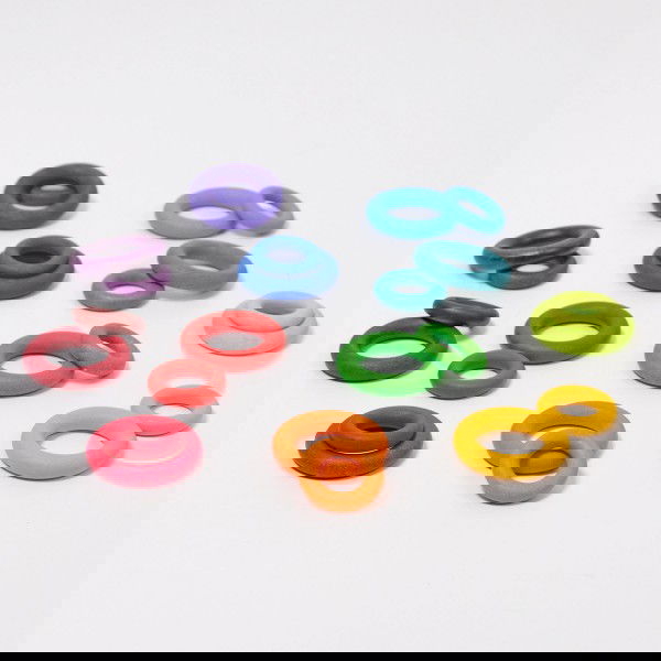 Grimm's | Building Rings - Rainbow - Alex and Moo