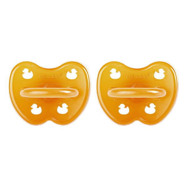 Hevea | 2-Pack Natural Rubber Classic Pacifier - Symmetrical - Alex and Moo