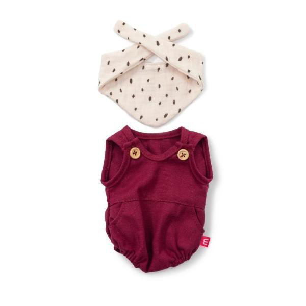 Miniland 38cm Doll Clothing Sand Romper Bib Set