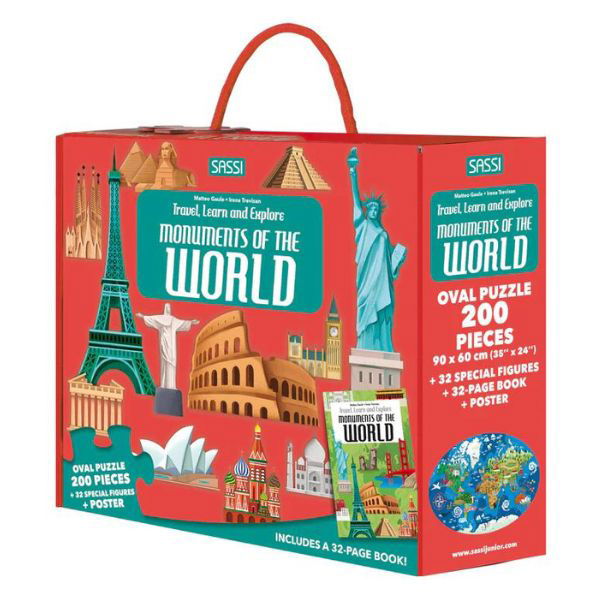 Sassi | Puzzle & Book Set - Travel, Learn & Explore, - Alex and Moo