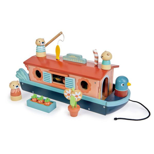 Tender Leaf Toys | Little Otter Canal Boat - Alex and Moo