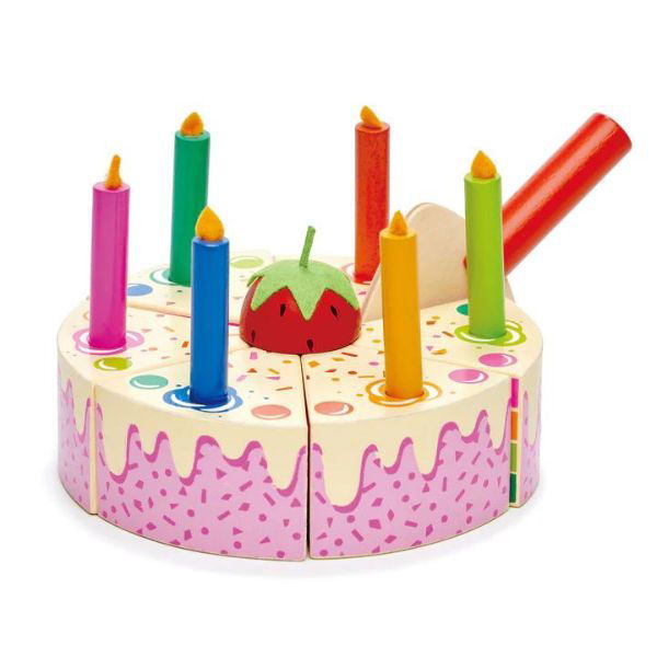 Tender Leaf Toys | Wooden Birthday Cake - Alex and Moo