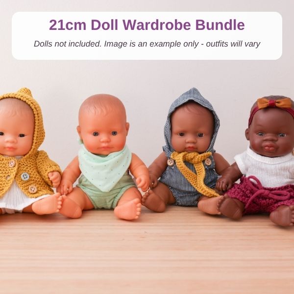 Miniland | 21cm Doll Wardrobe Bundle - 6 Outfits