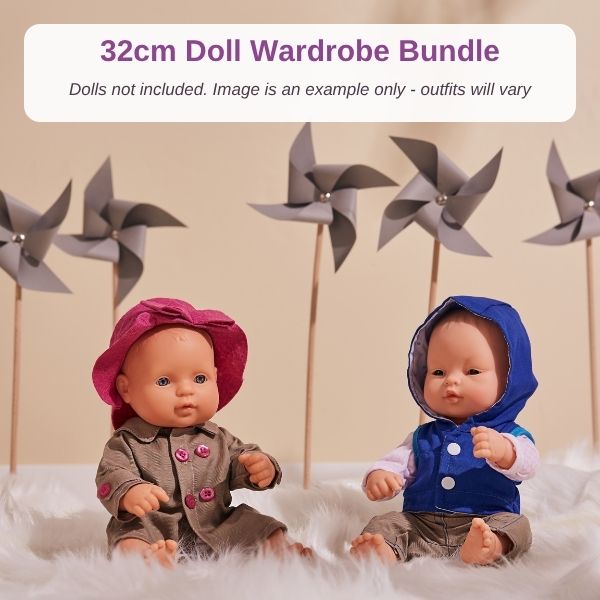 Miniland | 32cm Doll Wardrobe Bundle - 4 Outfits