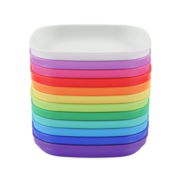 Re-Play | Flat Plate 19cm - Rainbow Set (12 Pack)