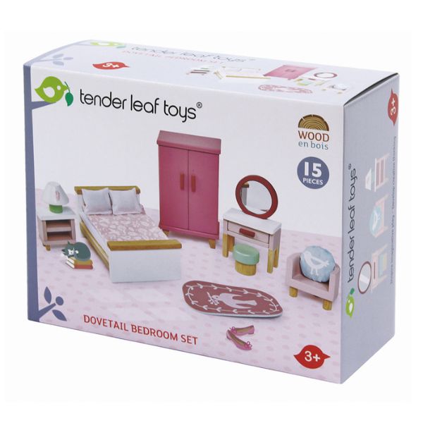 Tender Leaf Toys | Doll House Bedroom Furniture Set