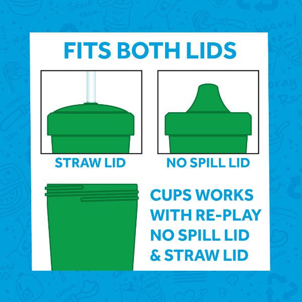 Re-Play | Straw Cup Lid with NEW No-Pull Out Straw