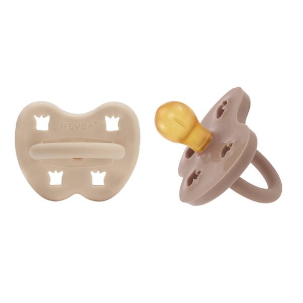 Hevea | 2-Pack Pacifier (3-36 months) - Sandy Nude & Tan Beige