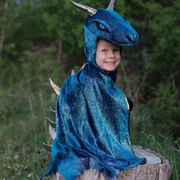 Great Pretenders | Teal & Gold Starry Night Dragon - Size 5-6