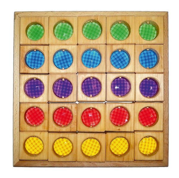 Bauspiel | Stain Glass Faceted Window Set in Tray - 25 Blocks - Alex and Moo