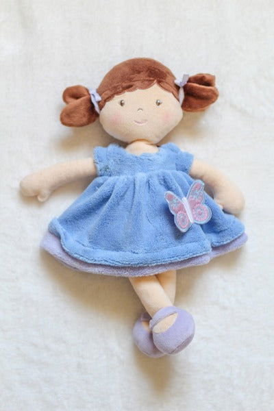 Bonikka | Butterfly Peach Soft Doll with Brown Hair - Pari - Alex and Moo