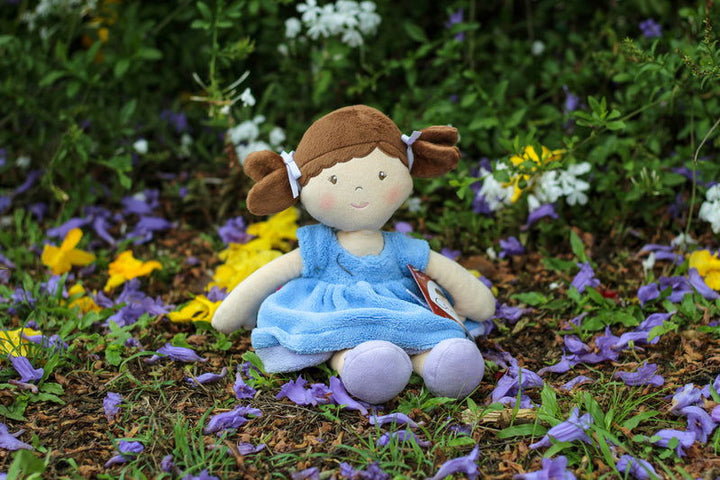 Bonikka | Butterfly Peach Soft Doll with Brown Hair - Pari - Alex and Moo