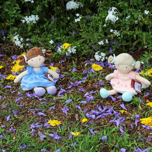 Bonikka | Butterfly Peach Soft Doll with Brown Hair - Pari - Alex and Moo