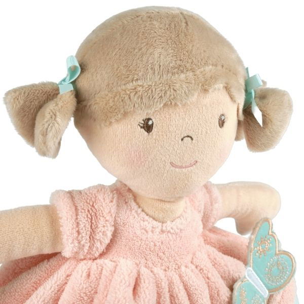 Bonikka | Butterfly Peach Soft Doll with Light Brown Hair - Alex and Moo