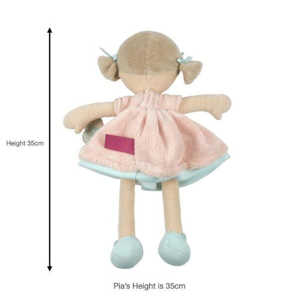 Bonikka | Butterfly Peach Soft Doll with Light Brown Hair - Alex and Moo