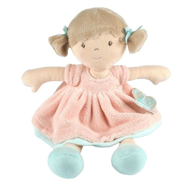 Bonikka | Butterfly Peach Soft Doll with Light Brown Hair - Alex and Moo