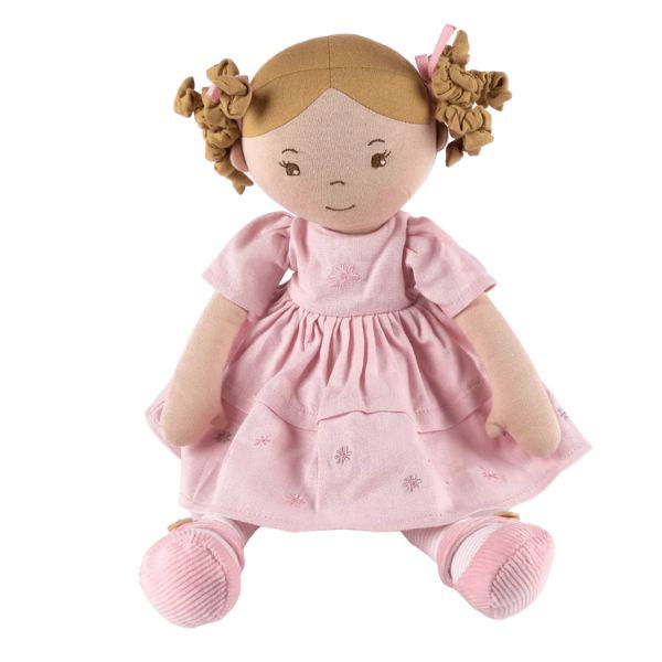 Bonikka | Linen Doll with Brown Hair - Amelia - Alex and Moo