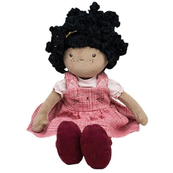 Bonikka | Soft Doll with Black Hair - Madison - Alex and Moo