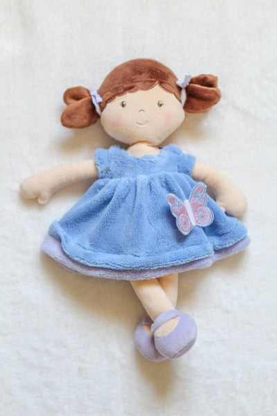 Bonikka | Butterfly Peach Soft Doll with Brown Hair - Pari