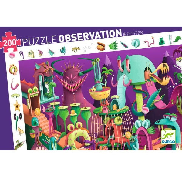 Djeco | 200pc Observation Puzzle - In a Video Game - Alex and Moo