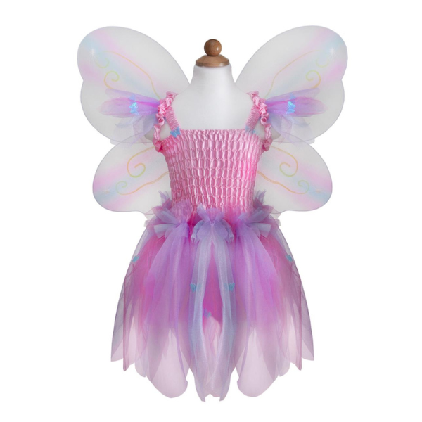 Great Pretenders | Pink Butterfly Dress & Wings with Wand - Alex and Moo