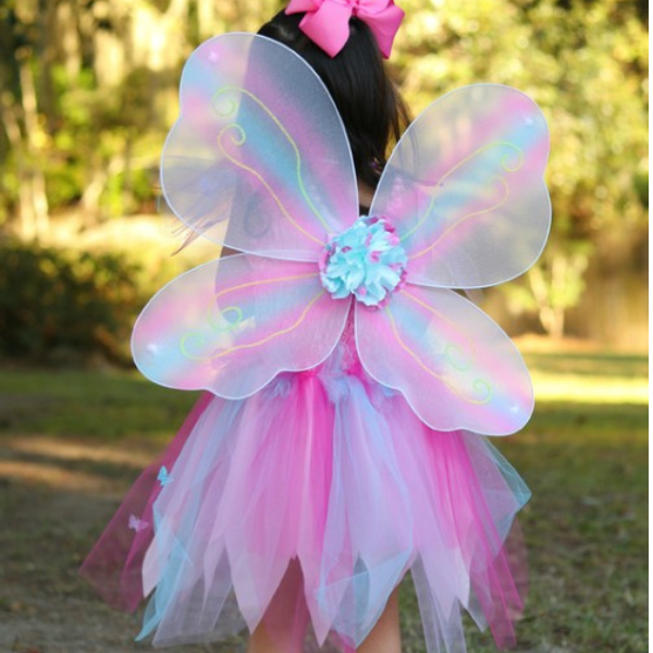 Great Pretenders | Pink Butterfly Dress & Wings with Wand - Alex and Moo