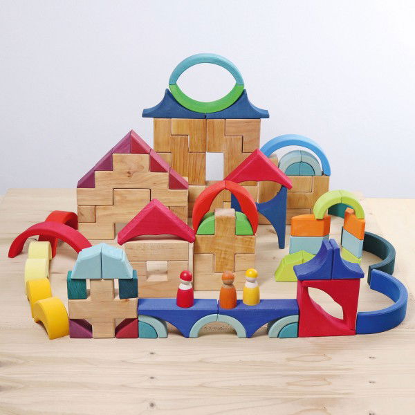 Grimm's | Arcs in Squares Building Set - Alex and Moo