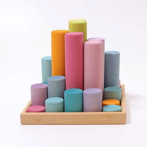 Grimm's | Large Rollers Building Set - Pastel - Alex and Moo