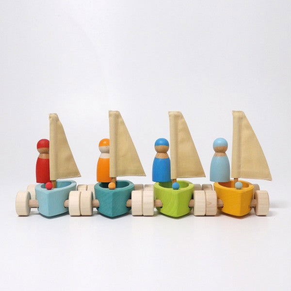 Grimm's | Small Land Yachts (Set of 4) - Alex and Moo