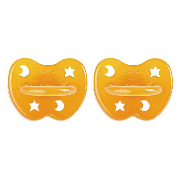 Hevea | 2-Pack Natural Rubber Classic Pacifier - Orthodontic - Alex and Moo