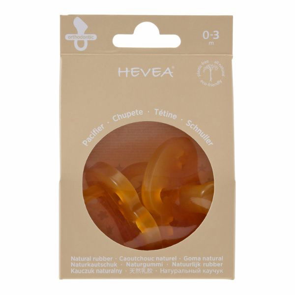 Hevea | 2-Pack Natural Rubber Classic Pacifier - Orthodontic - Alex and Moo