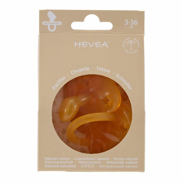 Hevea | 2-Pack Natural Rubber Classic Pacifier - Orthodontic - Alex and Moo