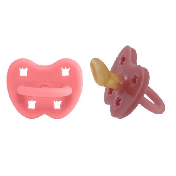 Hevea | 2-pack Orthodontic Pacifier (3-36 months) - Lychee & Guava - Alex and Moo