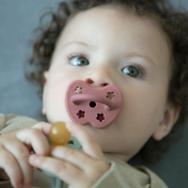 Hevea | 2-pack Pacifier (3-36 months) - Baby Blush & Rosewood - Alex and Moo