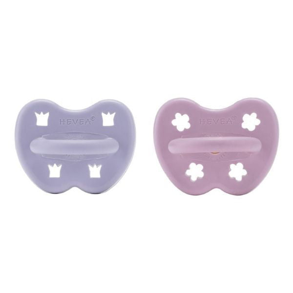 Hevea | 2-pack Pacifier (3-36 months) - Dusty Violet & Light Orchid - Alex and Moo