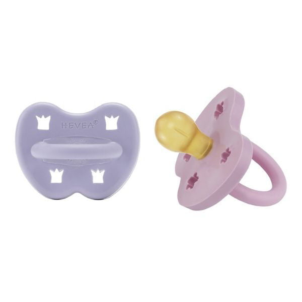 Hevea | 2-pack Pacifier (3-36 months) - Dusty Violet & Light Orchid - Alex and Moo