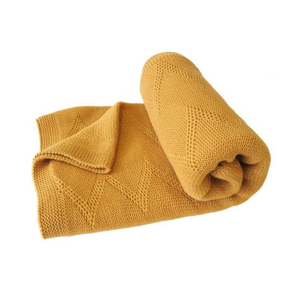 Kikadu | Zigzag Blanket - Mustard - Alex and Moo