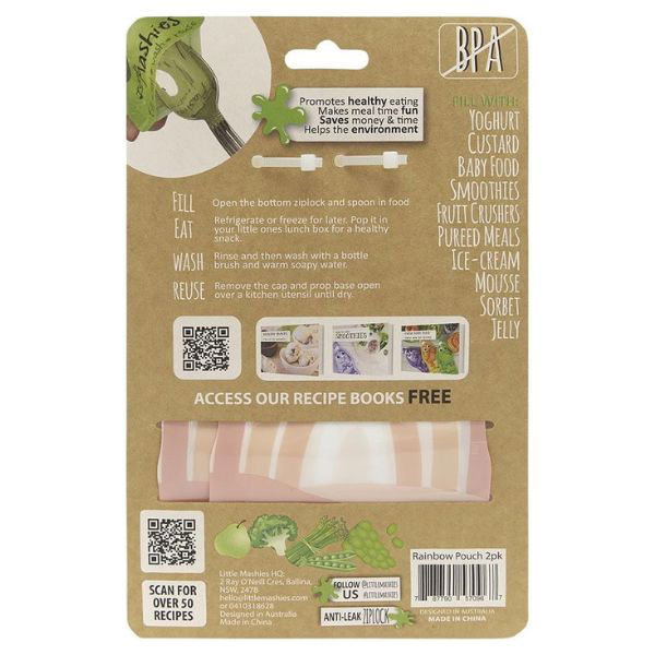 Little Mashies | Reusable Food Pouches (2 pack) - Alex and Moo