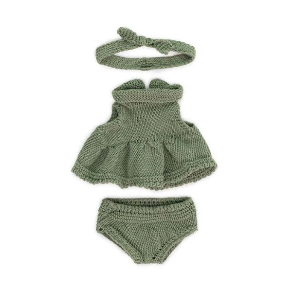 Miniland | 21cm Doll Clothing - Eco Knitted Set - Alex and Moo