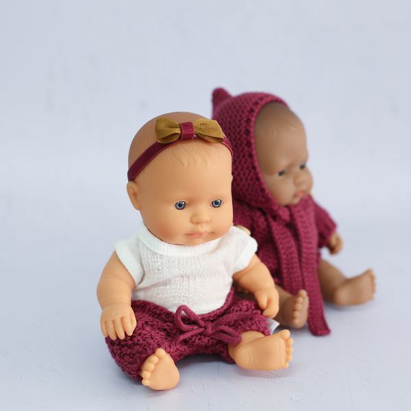 Miniland | 21cm Doll Clothing - Sand Set - Alex and Moo