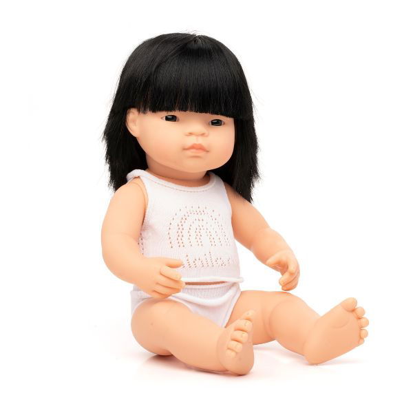 Miniland | 38cm Anatomically Correct Asian Doll - Boxed - Alex and Moo