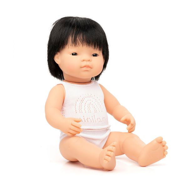 Miniland | 38cm Anatomically Correct Asian Doll - Boxed - Alex and Moo