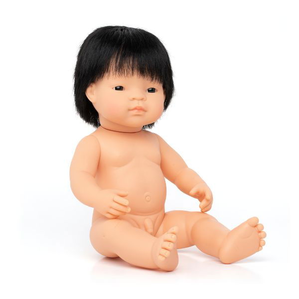 Miniland | 38cm Anatomically Correct Asian Doll - Boxed - Alex and Moo